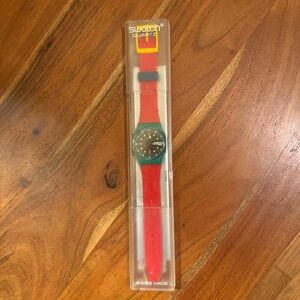 Brand New in Box Vintage Swatch Emerald Diver Watch - 1986